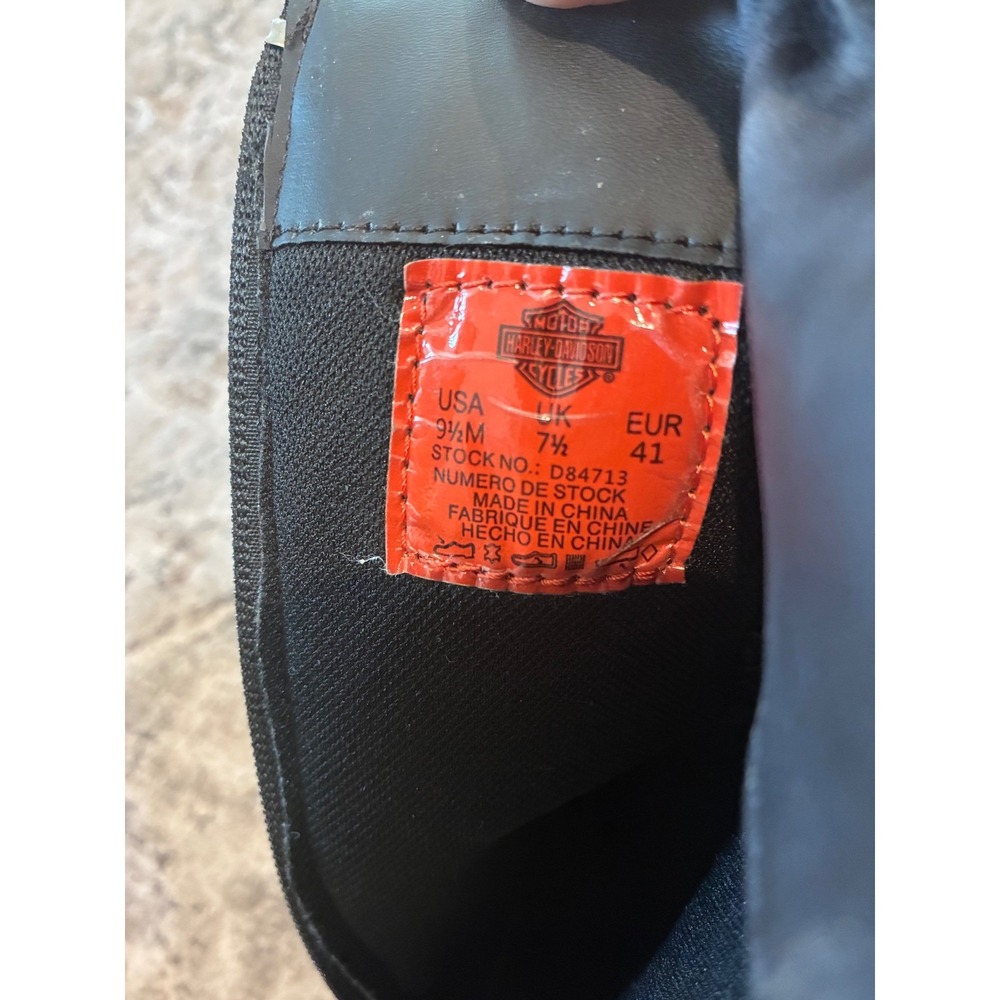 Harley-Davidson Black Leather Biker Boots Mid-Calf Moto Buckle Women's 9.5 - Picture 6 of 6